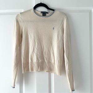 Ralph Lauren Blue Label Silk and Cashmere Two Tone Sweater
